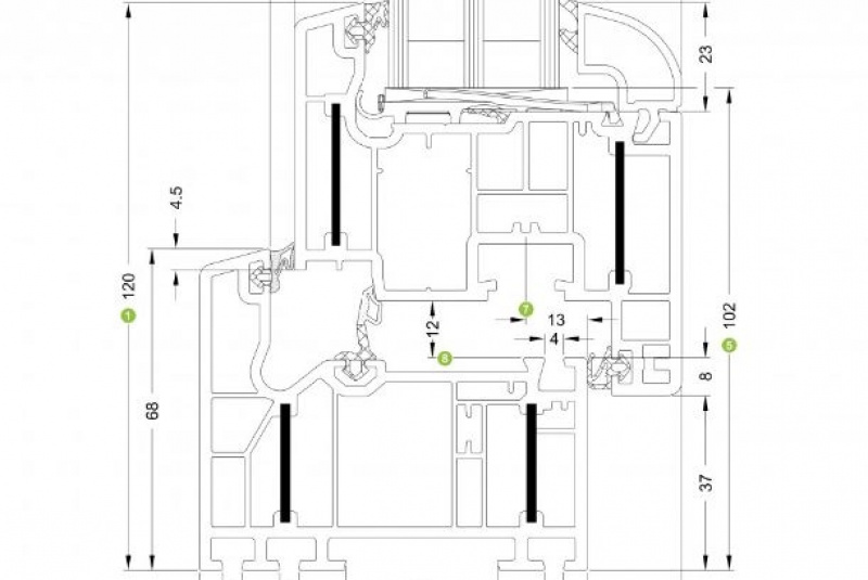 Plastové okná / ALU INSIDE SI 82